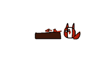 a cartoon of a fox with a canadian flag on its head