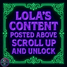 lola 's content posted above scroll up and unlock