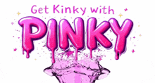 a logo for pinky puddles creations shows a splash of pink liquid