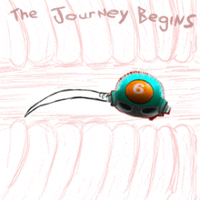 a drawing of a ball with the words the journey begins