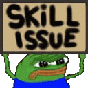 Pepe Skill Issue Sticker - Pepe Skill Issue Stickers