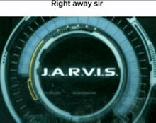 the logo for j.a.r.v.i.s. is shown on a black background .