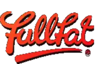 a red fullfat logo with a white border