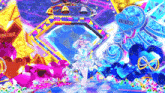 a girl is dancing on a stage with a sign that says cutiecraft