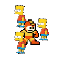 Bart Simpson Mega Man Sticker