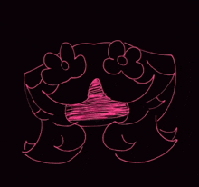 a drawing of a person with flowers on their head