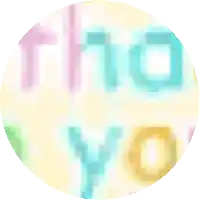a blurred image of a circle with the words thank you on it