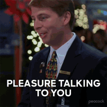 Pleasure Talking To You Kenneth Parcell GIF - Pleasure Talking To You Kenneth Parcell 30rock GIFs