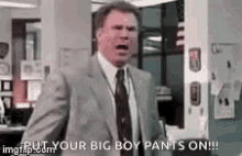 excited angry man big boy will ferrell