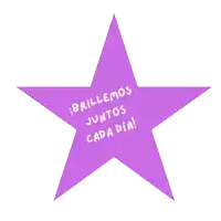 a star with the words brillemos juntos cada dia written on it
