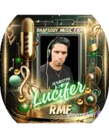 a picture of a man with headphones and the name lucifer on the bottom