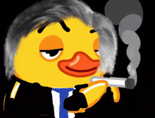 Duck Smoking GIF - Duck Smoking Carlo Ancelotti GIFs