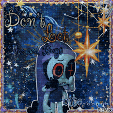 a picture of a stuffed animal with the words " don t let the bed bugs bite "