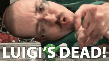Luigis Dead Luigi GIF - Luigis Dead Luigi Collapsed GIFs