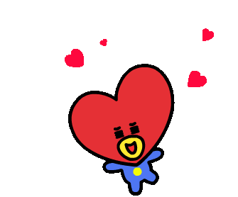 Bt21 Hearts Sticker - Bt21 Hearts In Love Stickers