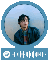 a spotify code with a picture of a young man