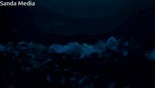 a picture of a glowing octopus with the words sanda media above it
