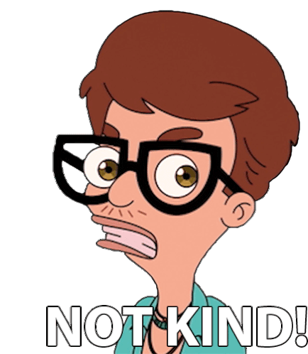 Not Kind Andrew Glouberman Sticker - Not Kind Andrew Glouberman Big Mouth Stickers