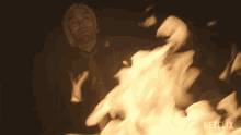 Staring At The Fire Vicious GIF - Staring At The Fire Vicious Alex Hassell GIFs