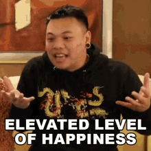 Elevated Level Of Happiness Aj Rafael GIF - Elevated Level Of Happiness Aj Rafael Im More Happy GIFs