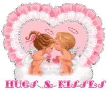 love kiss hugs i love you angels
