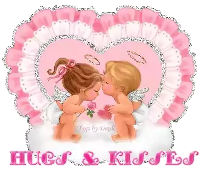 Love Kiss Sticker - Love Kiss Hugs Stickers