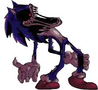 a cartoon drawing of a sonic the hedgehog with a large mouth