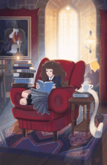 哈利波特 GIF - Harrypotter Reading Relaxing GIFs