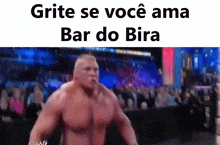 a picture of a man with the words grite se voce ama bar do bira on the bottom