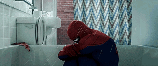 Spider Man Crying Gif Spider Man Crying Shower Discover Share Gifs | My ...