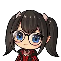 a cartoon drawing of a girl wearing glasses