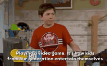 good luck charlie gabe playing a video game entertain generation