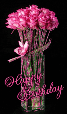 Happy Birthday Wishes 2023 Flowers For You GIF