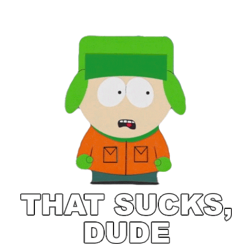 That Sucks Dude Kyle Broflovski Sticker - That Sucks Dude Kyle Broflovski South Park Stickers