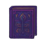 a purple book with a butterfly on it