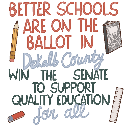 Better Schools Are On The Ballot Ballot Sticker - Better Schools Are On The Ballot Ballot Georgia Stickers