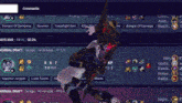 a screenshot of a video game with a character holding a sword ..
