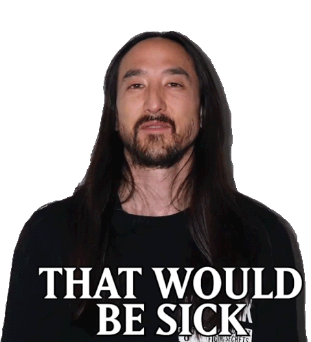 That Would Be Sick Steve Aoki Sticker - That Would Be Sick Steve Aoki Elle Stickers