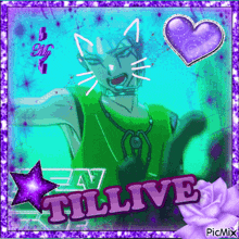 a picture of a man in a green shirt with the words tilllive on it