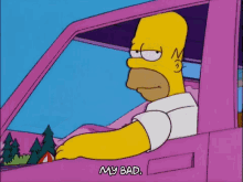 Homer My Bad GIF - Homer My Bad Traffic GIFs