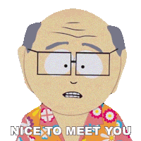 Nice To Meet You Herbert Garrison Sticker - Nice To Meet You Herbert Garrison South Park Spring Break Stickers