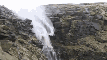 Wind Makes An Upside Down Waterfall GIF - Upside Down Water Fall GIFs