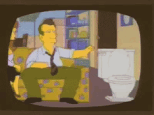 Al Bundy Flushing Toilet - The Simpsons GIF - The S Impsons Simpsons Al Bundy GIFs