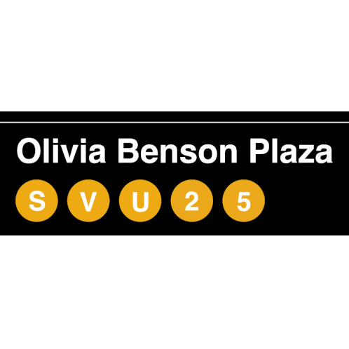 Olivia Benson Plaza Law & Order Special Victims Unit Sticker - Olivia Benson Plaza Law & Order Special Victims Unit Subway Station Sign Stickers