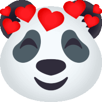 Loved Panda Sticker - Loved Panda Joypixels Stickers