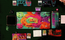 a board game is being played on a table