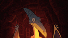 a cartoon of a dinosaur with its mouth wide open