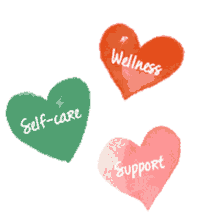 love hearts love you self care wellness support