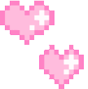 Pixel Pink Sticker - Pixel Pink Hearts Stickers