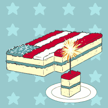 Happy Fourth Of July Cake GIF - Happy Fourth Of July Cake Usa GIFs